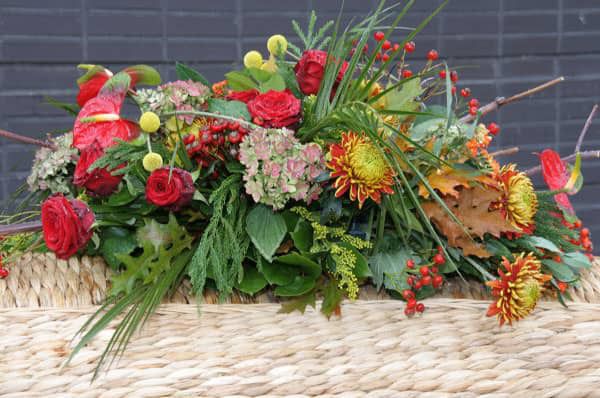 Rouwwerk - Bloemen tijdens de uitvaart