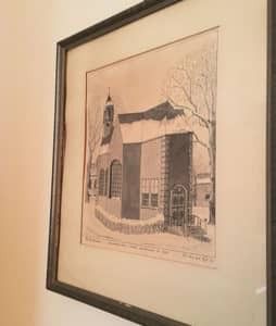 Pentekening uit kerk Aarlanderveen