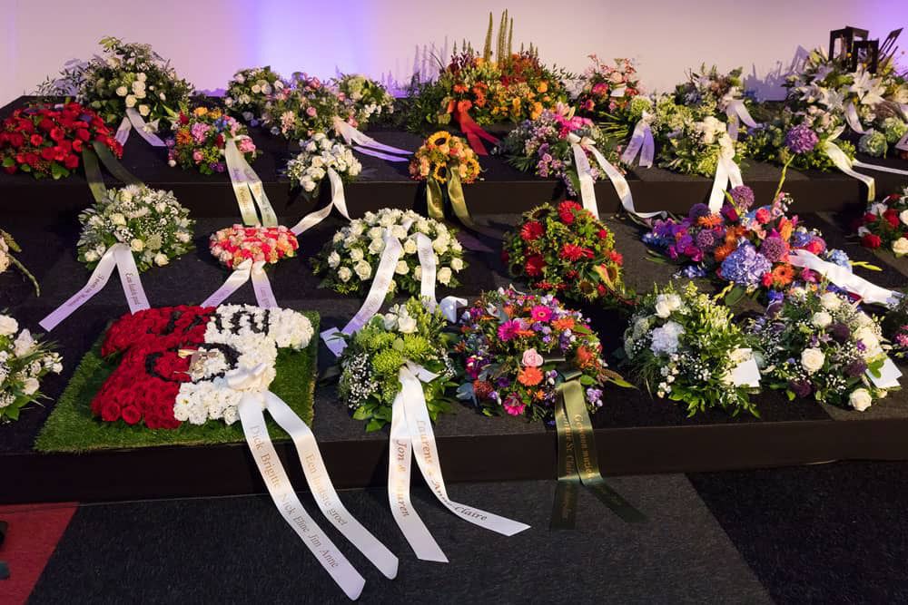 Bloemen bij uitvaart Jan Leliveld - Mijn laatste podium