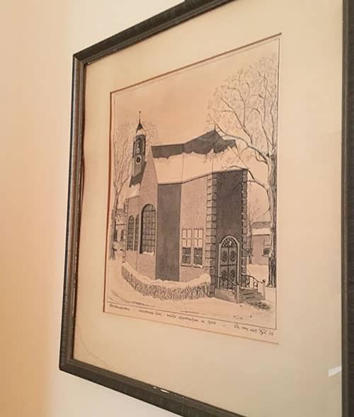 Pentekening uit kerk Aarlanderveen